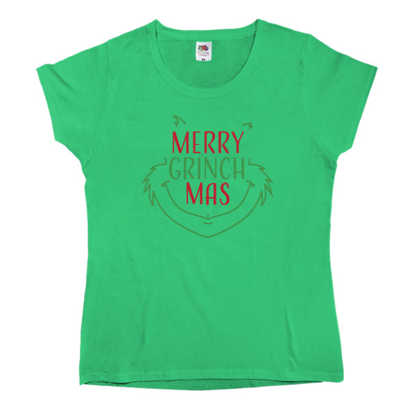 Women's T-shirt Fruit of the loom - merry christmas - Mfest