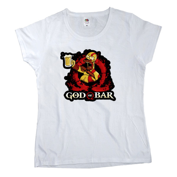 Women's T-shirt Fruit of the loom - god of bar - Mfest