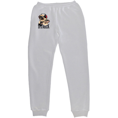 Women's Sweatpants - pug on the rock - Mfest