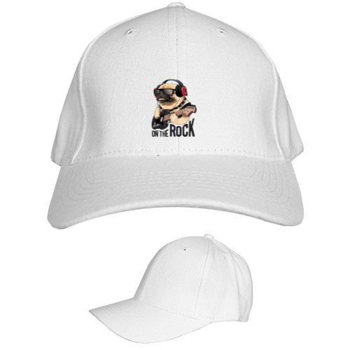 Kids' Baseball Cap 6-panel - pug on the rock - Mfest