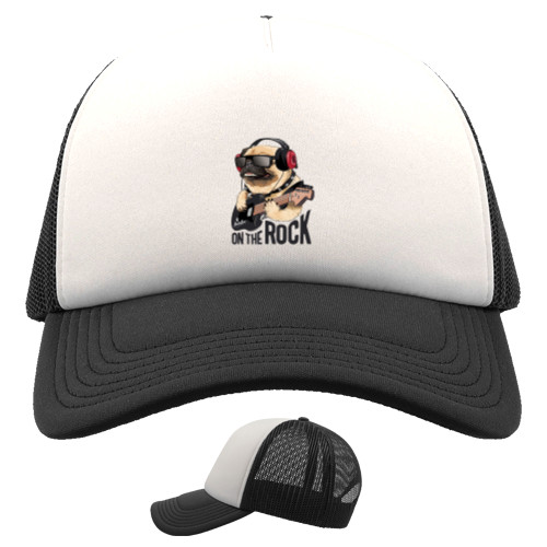 Kids' Trucker Cap - pug on the rock - Mfest