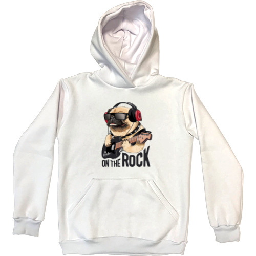 Kids' Premium Hoodie - pug on the rock - Mfest