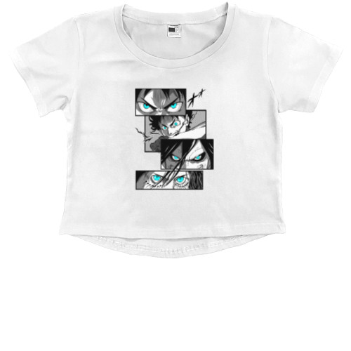 Kids' Premium Cropped T-Shirt - Eren Jaeger - Mfest