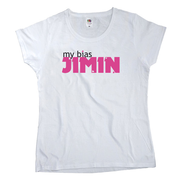 Футболка Класика Жіноча Fruit of the loom - my bias is jimin - Mfest