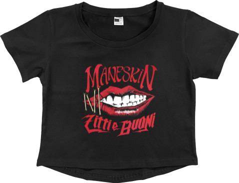 Women's Cropped Premium T-Shirt - Maneskin - Mfest