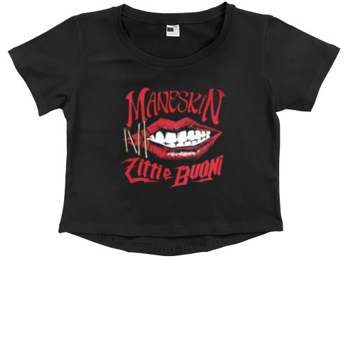 Kids' Premium Cropped T-Shirt - Maneskin - Mfest