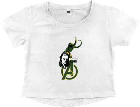 Women's Cropped Premium T-Shirt - loki fanart 2 - Mfest