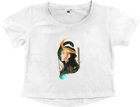 Women's Cropped Premium T-Shirt - loki fanart - Mfest