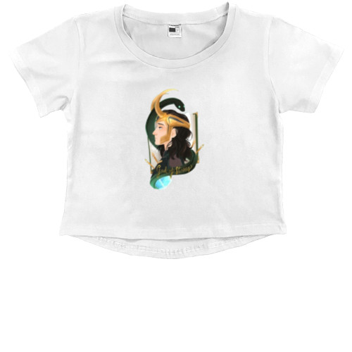 Kids' Premium Cropped T-Shirt - loki fanart - Mfest