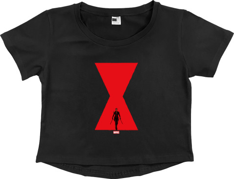 Women's Cropped Premium T-Shirt - Black Widow - Mfest