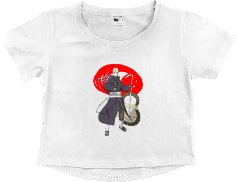 Women's Cropped Premium T-Shirt - naruto obito 3 - Mfest