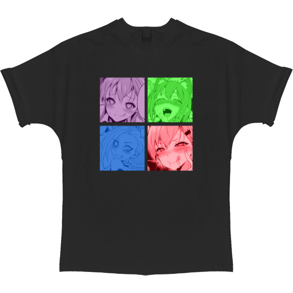 T-shirt Oversize - ahegao - Mfest