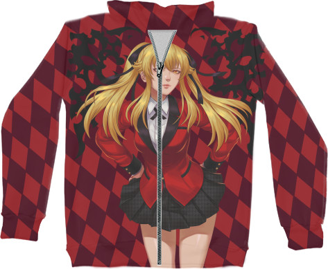 Unisex Zip-through Hoodie 3D - Kakegurui Mary Saotome - Mfest