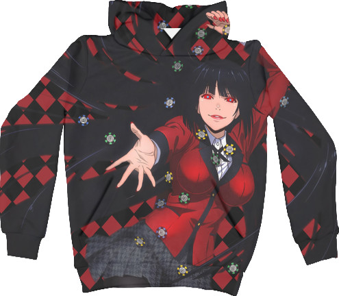 Kids' Hoodie 3D - Kakegurui - Yumeko Jabami - Mfest