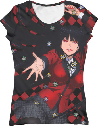 Women's T-Shirt 3D - Kakegurui - Yumeko Jabami - Mfest