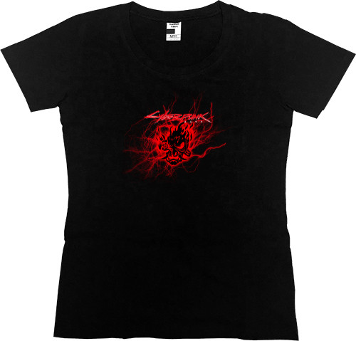 Women's Premium T-Shirt - Cyberpunk 2077 SAMURAI - Mfest