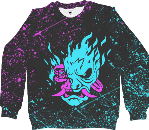 Men's Sweatshirt 3D - NEON SAMURAI - Mfest