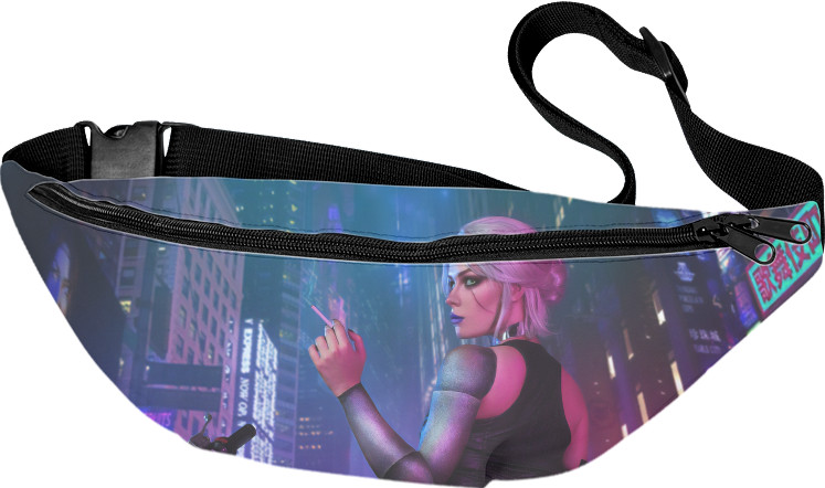 Fanny Pack 3D - Cyberpunk Girl Portrait 2 - Mfest