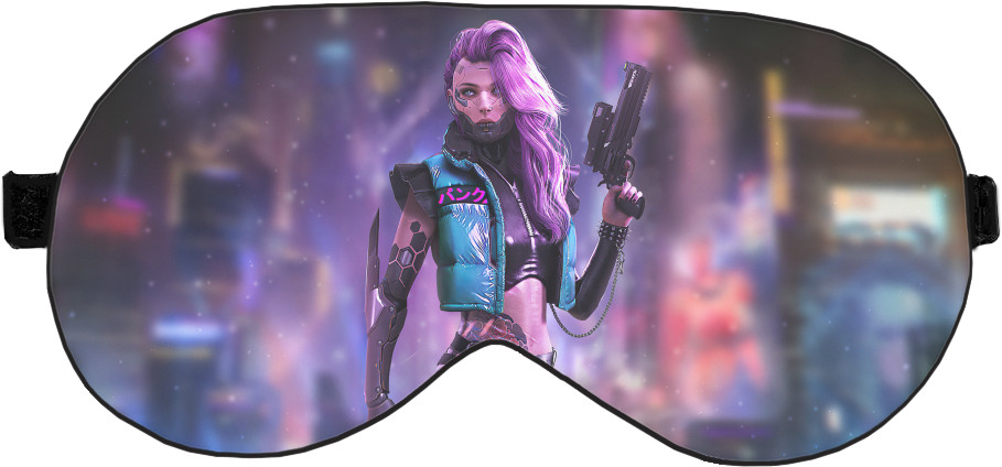 Sleep Mask 3D - Cyberpunk Girl Portrait - Mfest