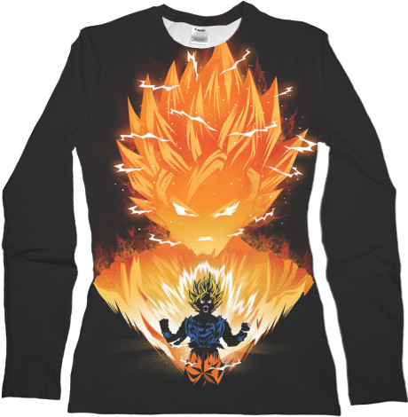 Women's Longsleeve Shirt 3D - son goku - Mfest