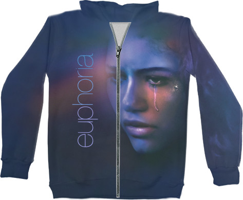 Unisex Zip-through Hoodie 3D - euphoria 3 - Mfest