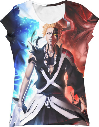 Women's T-Shirt 3D - Kurosaki Ichigo Bankai - Mfest