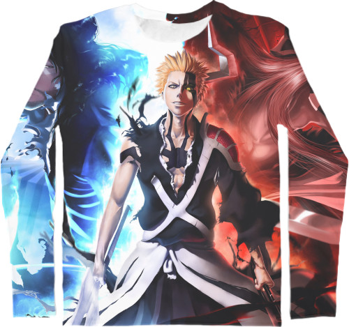 Men's Longsleeve Shirt 3D - Kurosaki Ichigo Bankai - Mfest