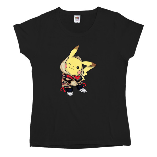 Women's T-shirt Fruit of the loom - cool pikachu - Mfest