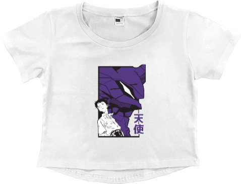 Women's Cropped Premium T-Shirt - Evangelion - Ikari Shinji - Mfest