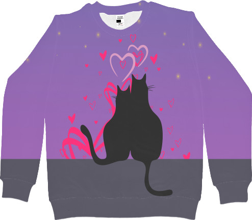 Kids' Sweatshirt 3D - Котик и киска - Mfest