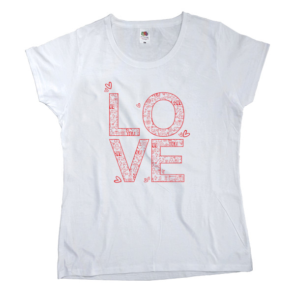 Women's T-shirt Fruit of the loom - LOVE - Mfest