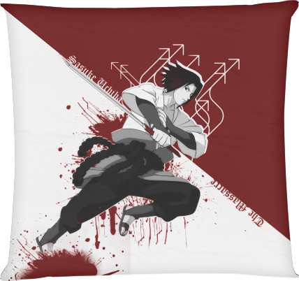 Square Throw Pillow - uchiha sasuke naruto - Mfest