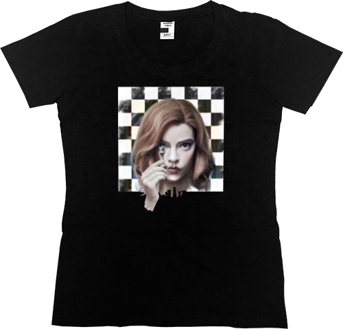 Women's Premium T-Shirt - queens gambit art - Mfest