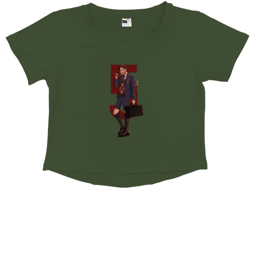 Kids' Premium Cropped T-Shirt - number 5 umbrella academy fanart - Mfest