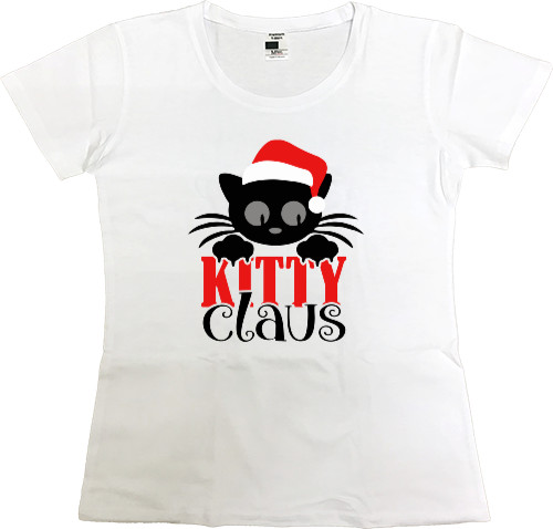 Women's Premium T-Shirt - kitty claus - Mfest