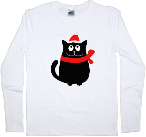 Kids' Longsleeve Shirt - новогодний кот - Mfest