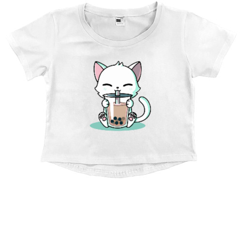 Kids' Premium Cropped T-Shirt - Gato - Mfest