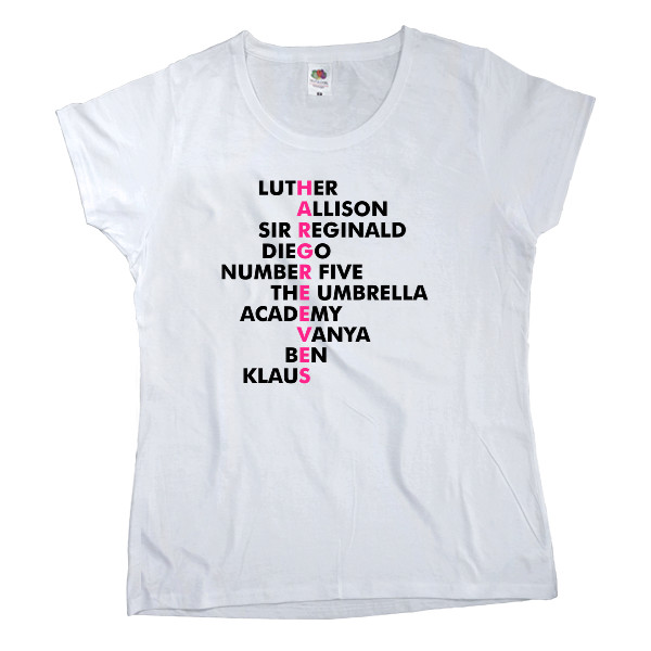 Women's T-shirt Fruit of the loom - umbrella academy fanart 3 - Mfest