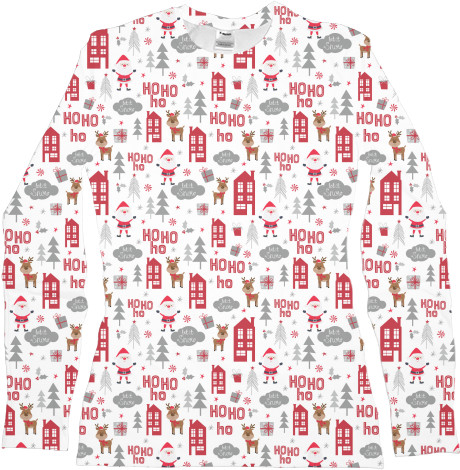 Women's Longsleeve Shirt 3D - seamless pattern - Mfest