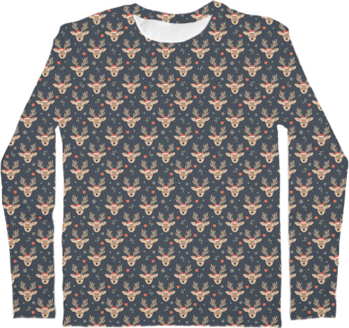 Men's Longsleeve Shirt 3D - christmas pattern - Mfest