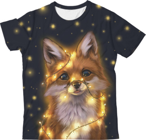 Fox And Christmas Lights