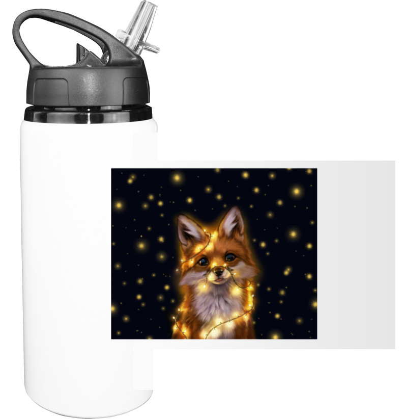 Fox And Christmas Lights