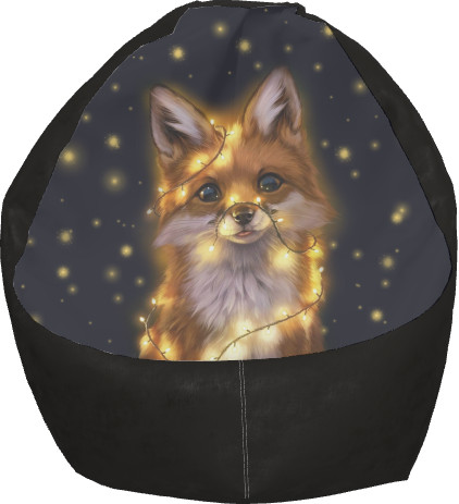 Bean Bag Chair - Fox And Christmas Lights - Mfest