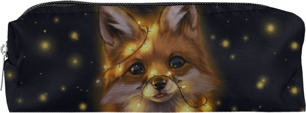 Fox And Christmas Lights