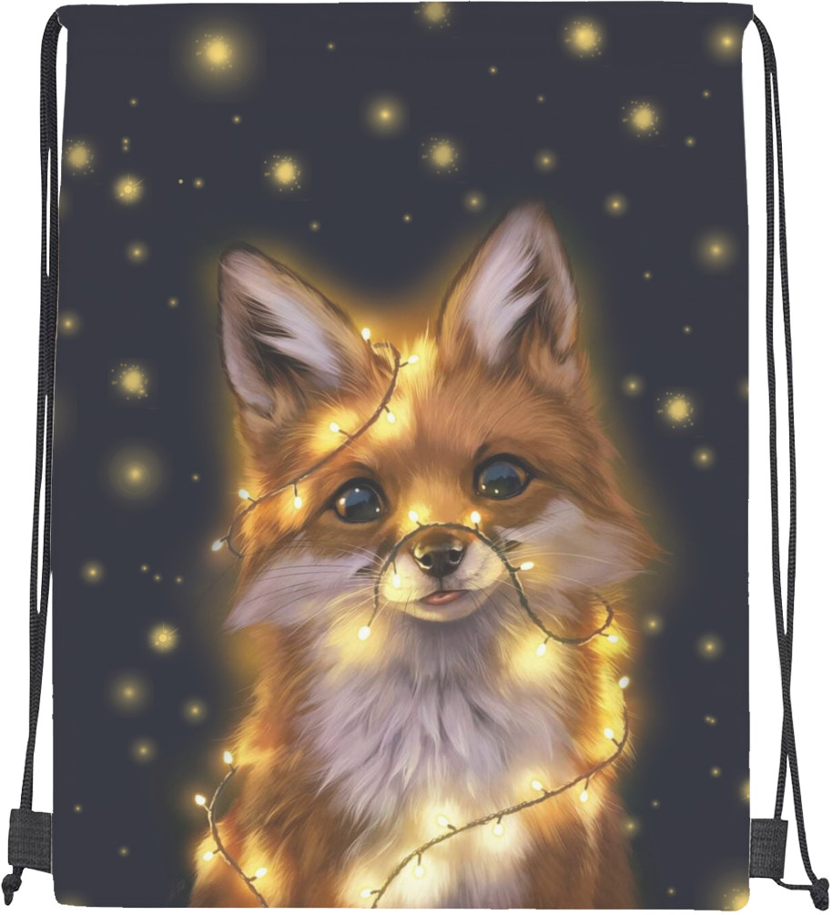 Fox And Christmas Lights