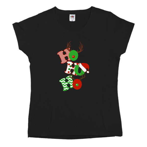 Women's T-shirt Fruit of the loom - ho ho ho - Mfest