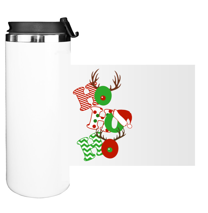 Water Bottle on Tumbler - ho ho ho - Mfest