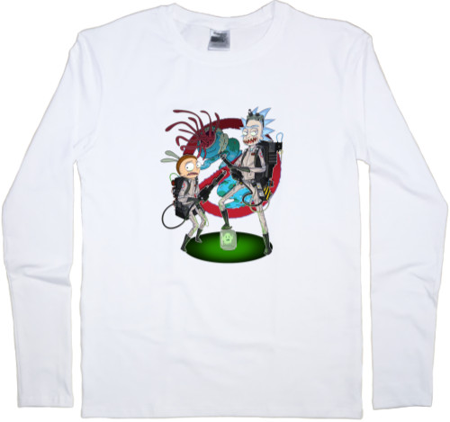 Men's Longsleeve Shirt - Rick and Morty as Ghostbusters - Mfest