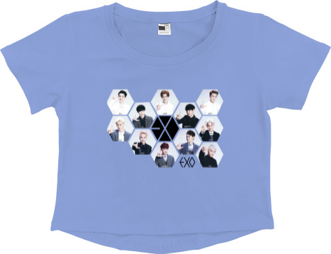 Women's Cropped Premium T-Shirt - EXO - Mfest