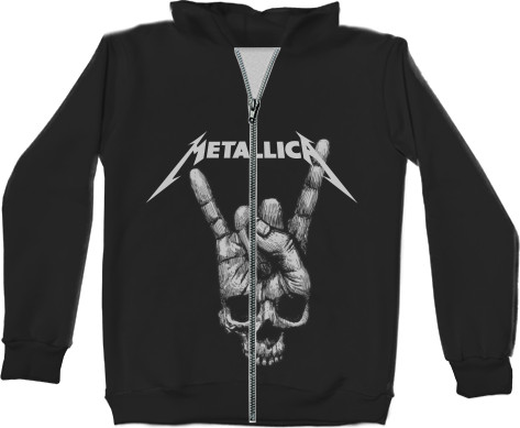 Kids' Zip-through Hoodie 3D - METALLICA - Mfest